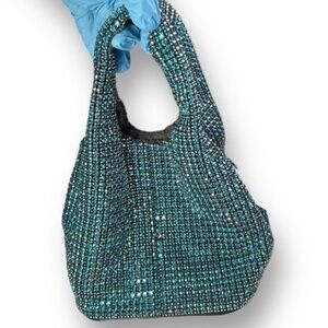 Bloomingdale’s Exclusive Aqua Crystal Mini bag